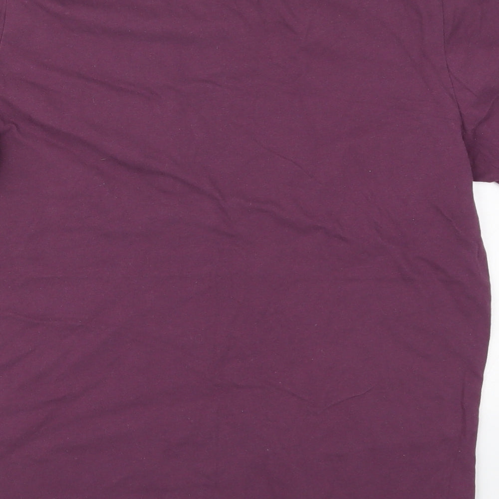 Dunnes Womens Purple Solid Cotton Top Pyjama Top Size S