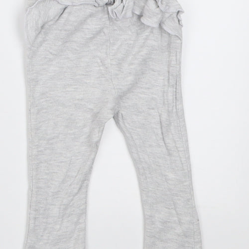 Pep & Co Girls Grey  Cotton Capri Trousers Size 9-12 Months  Pullover - minnie mouse