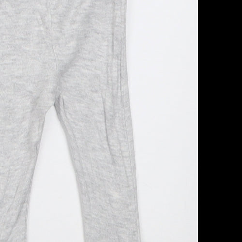Pep & Co Girls Grey  Cotton Capri Trousers Size 9-12 Months  Pullover - minnie mouse