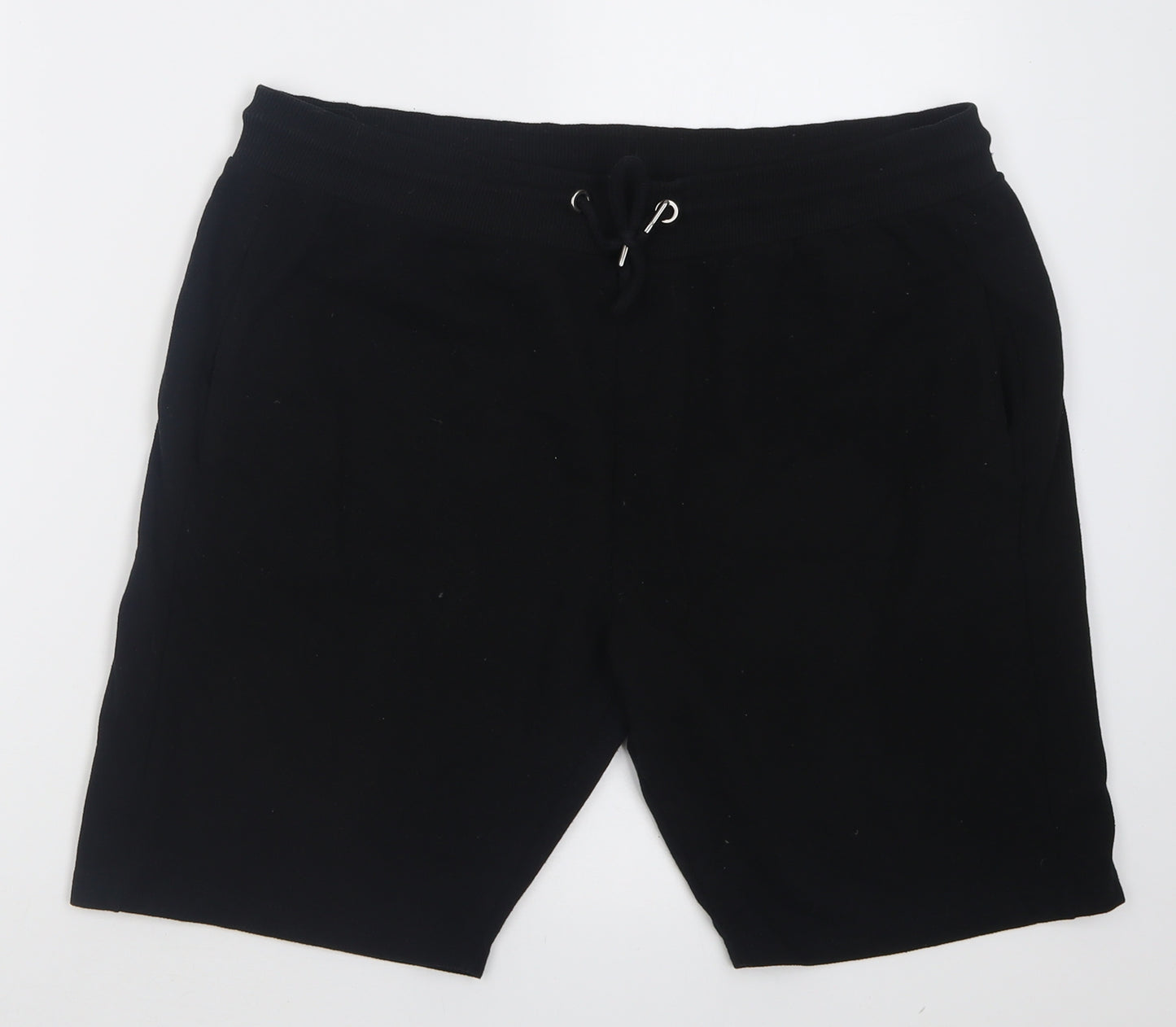 Primark Mens Black  Polyester Sweat Shorts Size L L8 in Regular Tie
