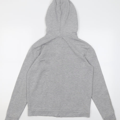 River Island Boys Grey  Cotton Full Zip Hoodie Size 11-12 Years  Zip