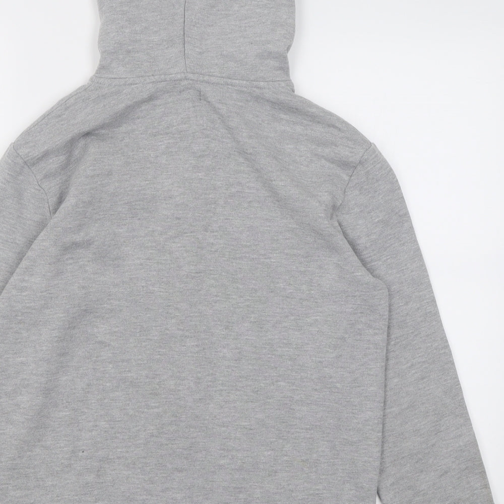 River Island Boys Grey  Cotton Full Zip Hoodie Size 11-12 Years  Zip