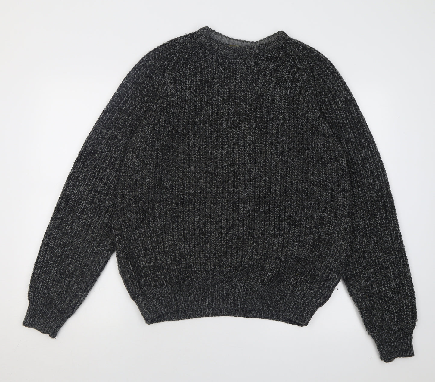 P.G. Field Mens Grey Crew Neck  Acrylic Pullover Jumper Size M