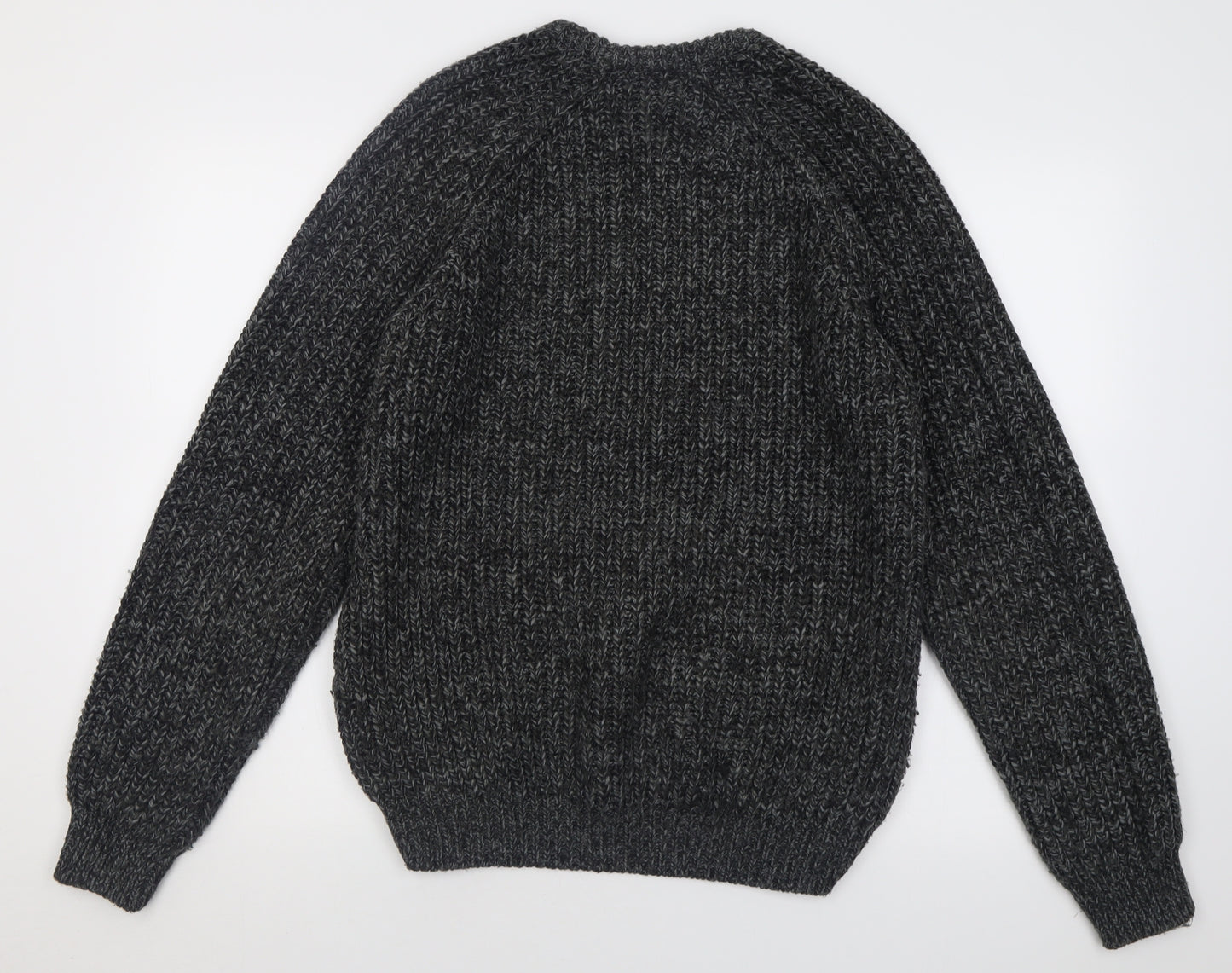 P.G. Field Mens Grey Crew Neck  Acrylic Pullover Jumper Size M