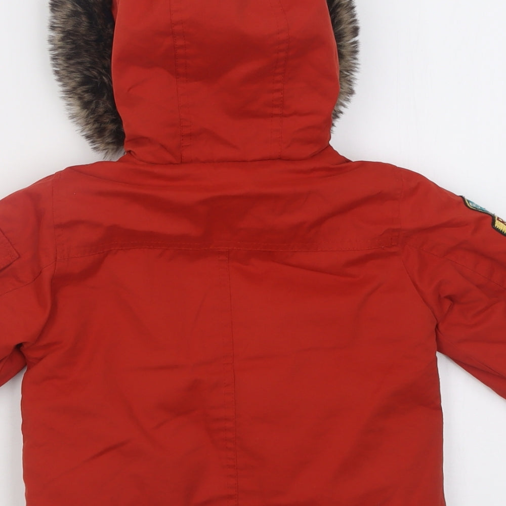 TU Boys Red   Basic Coat Coat Size 2 Years  Zip