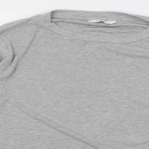 Nutmeg Womens Grey Crew Neck  Viscose Pullover Jumper Size 16