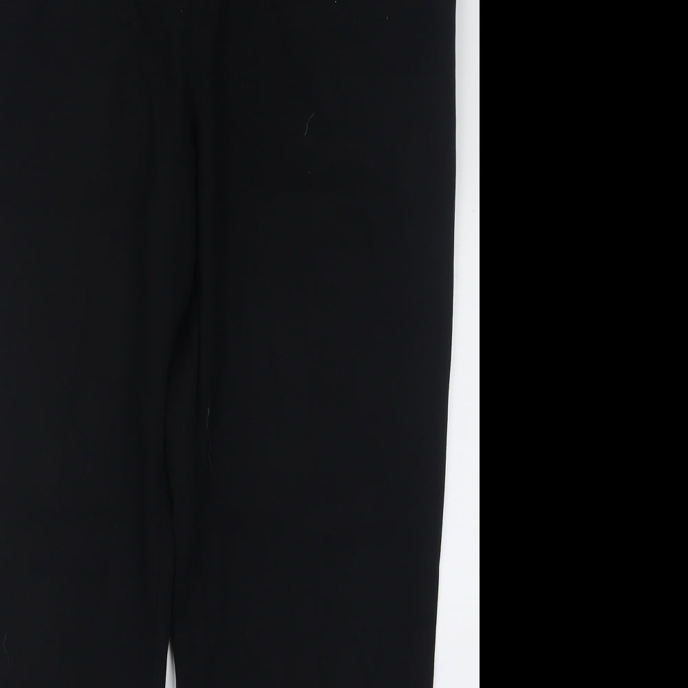 NEXT Womens Black  Polyacrylate Fibre Trousers  Size 16 L28 in Regular Hook & Eye