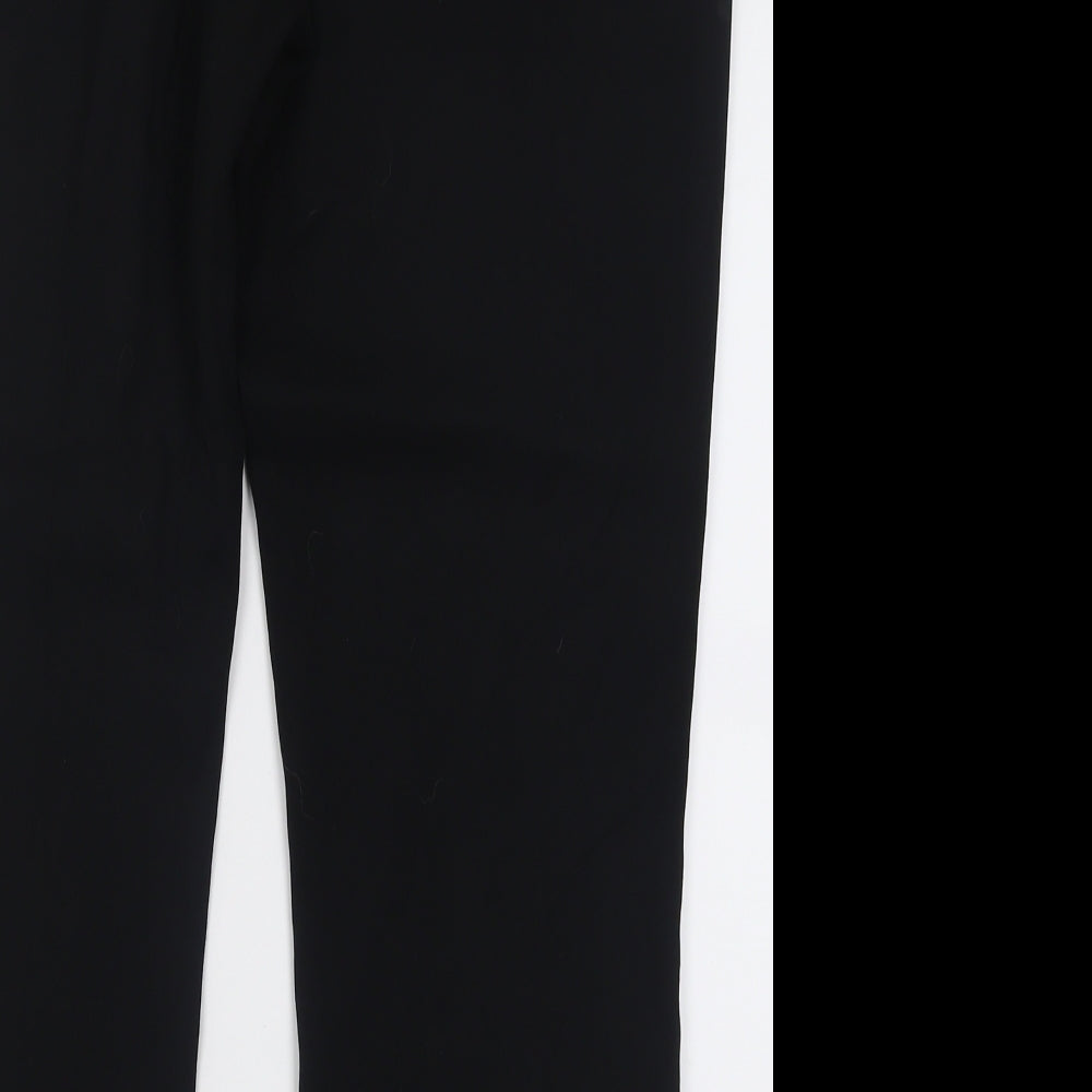 NEXT Womens Black  Polyacrylate Fibre Trousers  Size 16 L28 in Regular Hook & Eye