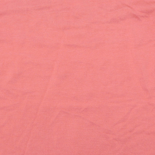 bm  Womens Pink Crew Neck  Acrylic Pullover Jumper Size M
