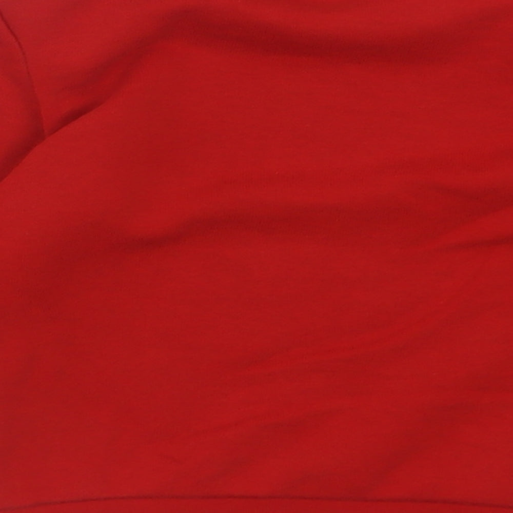 adidas Boys Red  Cotton Pullover Sweatshirt Size 3-4 Years  Pullover