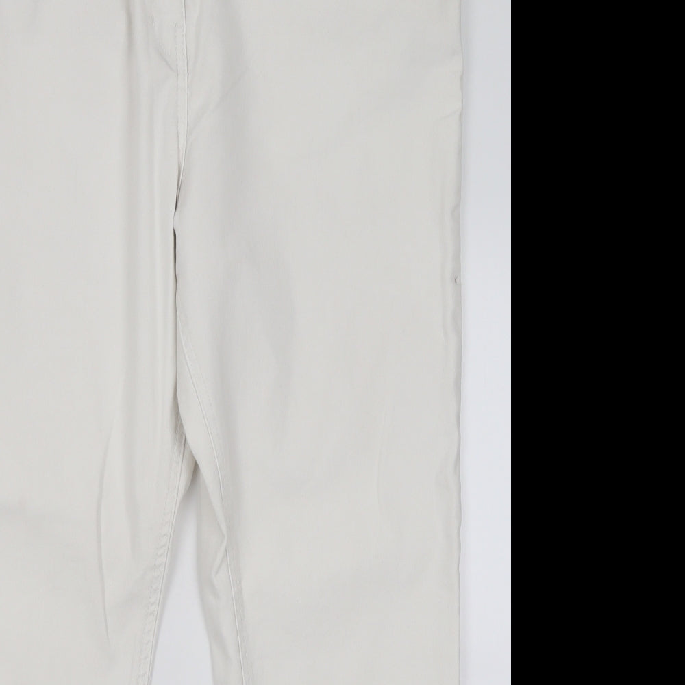 George Womens White  Cotton Straight Jeans Size 20 L27 in Regular Button