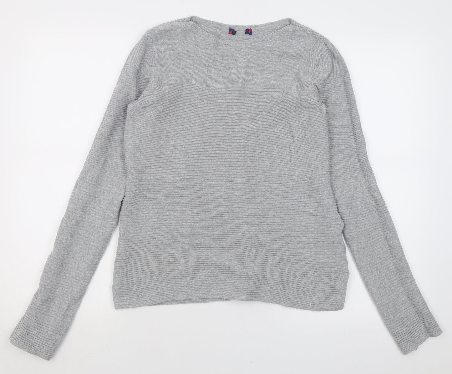 Preworn Womens Grey Crew Neck  Cotton Pullover Jumper Size M