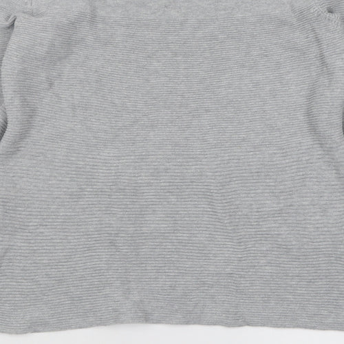 Preworn Womens Grey Crew Neck  Cotton Pullover Jumper Size M