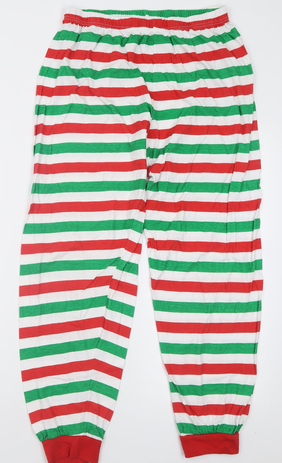 b&m Mens Green Striped Cotton  Pyjama Pants Size L  Pullover - Christmas