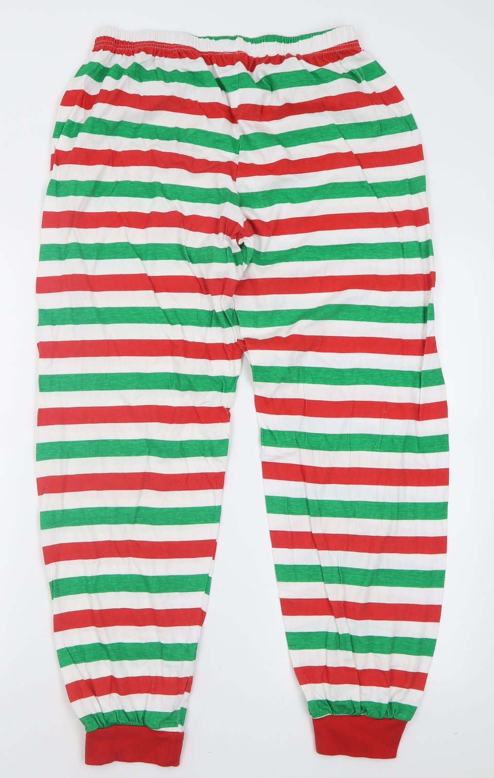 b&m Mens Green Striped Cotton  Pyjama Pants Size L  Pullover - Christmas