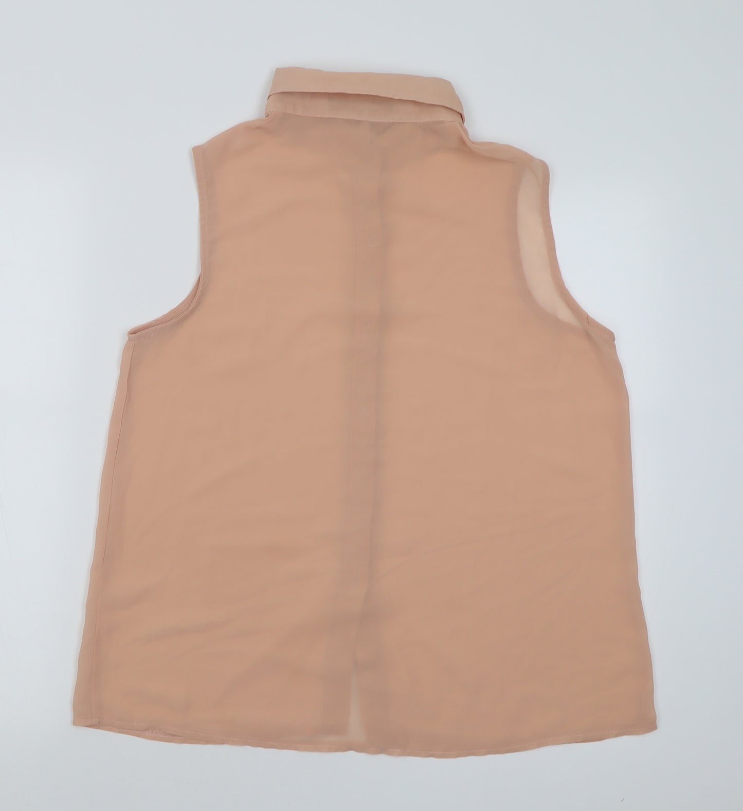 Zanzea Womens Pink  Polyester Basic Button-Up Size M Collared