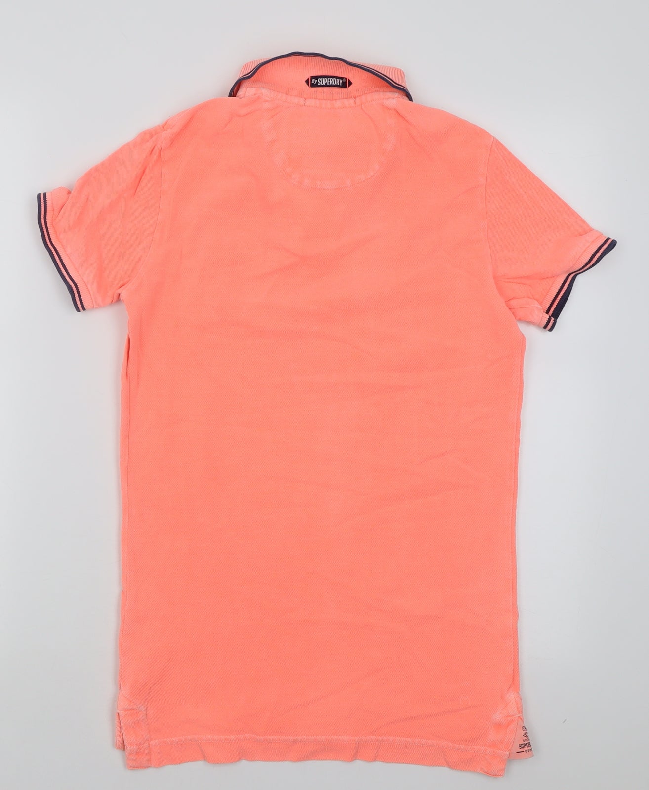 Superdry Mens Pink  Cotton  Polo Size XS Collared Button