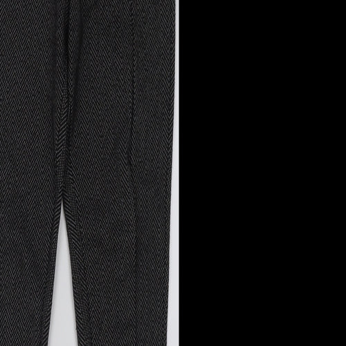 F&F Womens Grey Geometric Polyester Trousers  Size 12 L28 in Regular