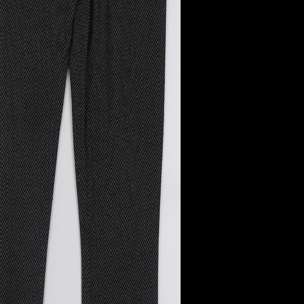 F&F Womens Grey Geometric Polyester Trousers  Size 12 L28 in Regular