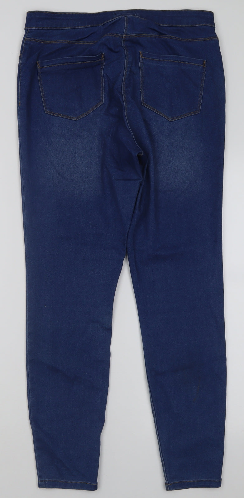 Matalan Womens Black  Cotton Skinny Jeans Size 14 L29 in Regular Button