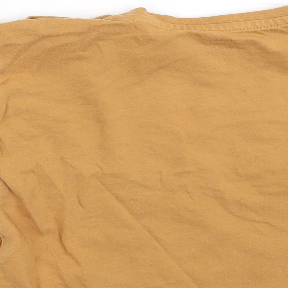 F&F Baby Brown  Cotton Basic Polo Size 12-18 Months Round Neck Snap