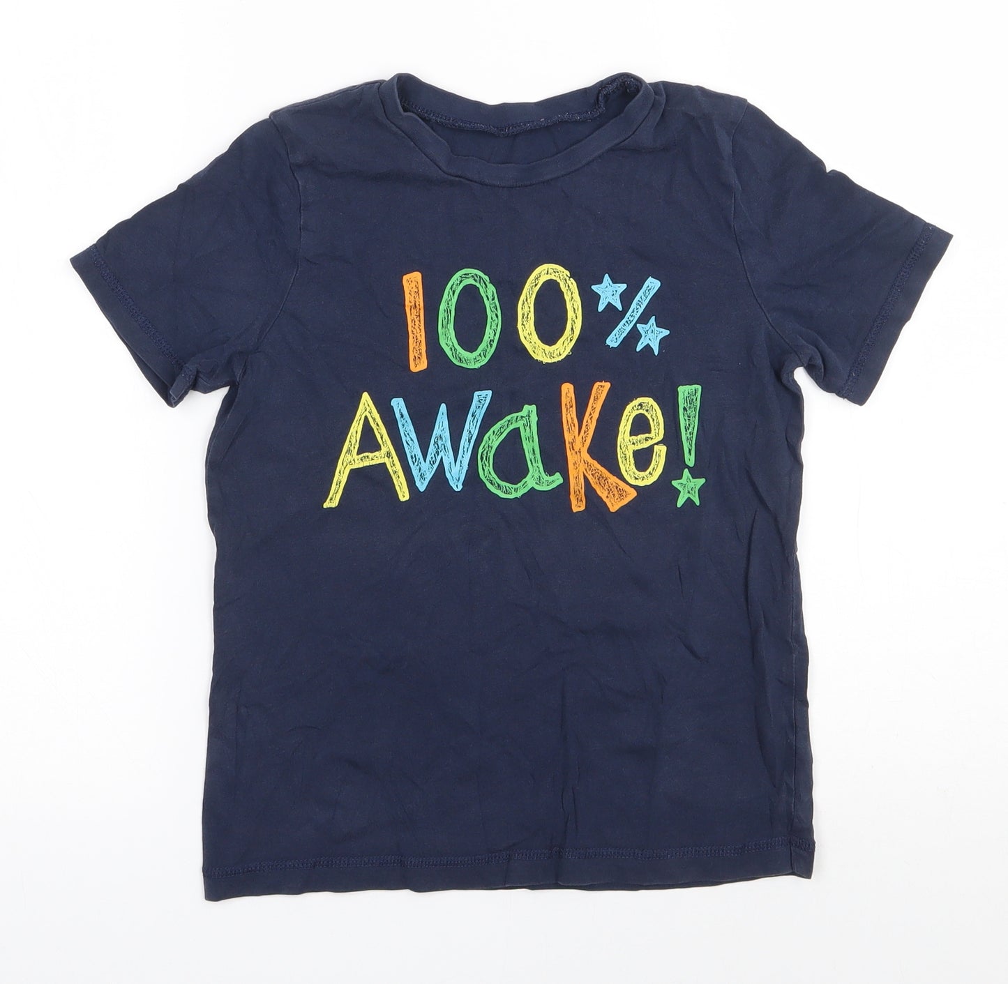 George Boys Blue  100% Cotton  Pyjama Top Size 8-9 Years  Pullover