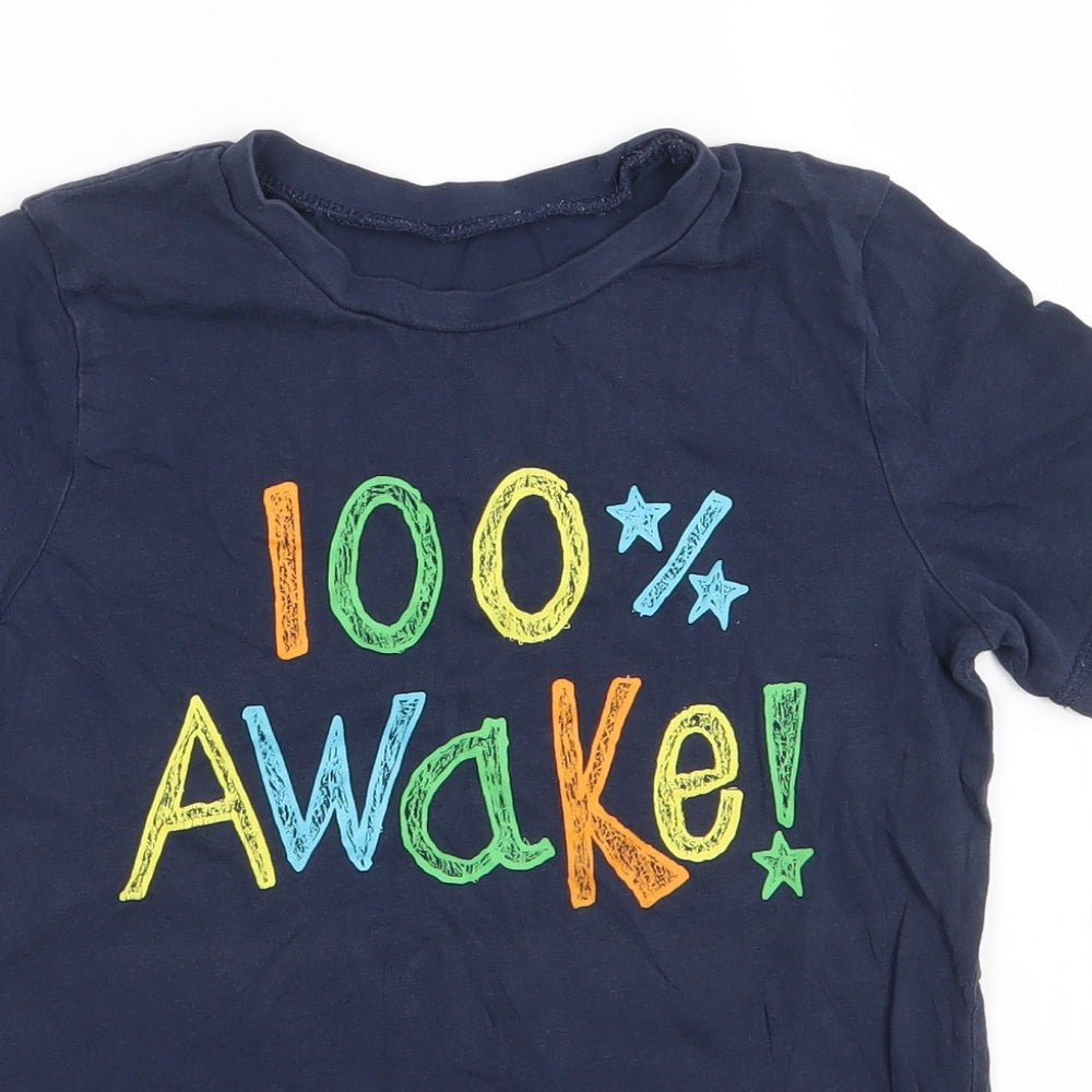 George Boys Blue  100% Cotton  Pyjama Top Size 8-9 Years  Pullover