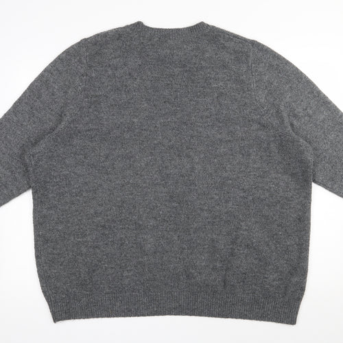 NEXT Womens Grey Round Neck  Acrylic Pullover Jumper Size 24   - Star sequin detail