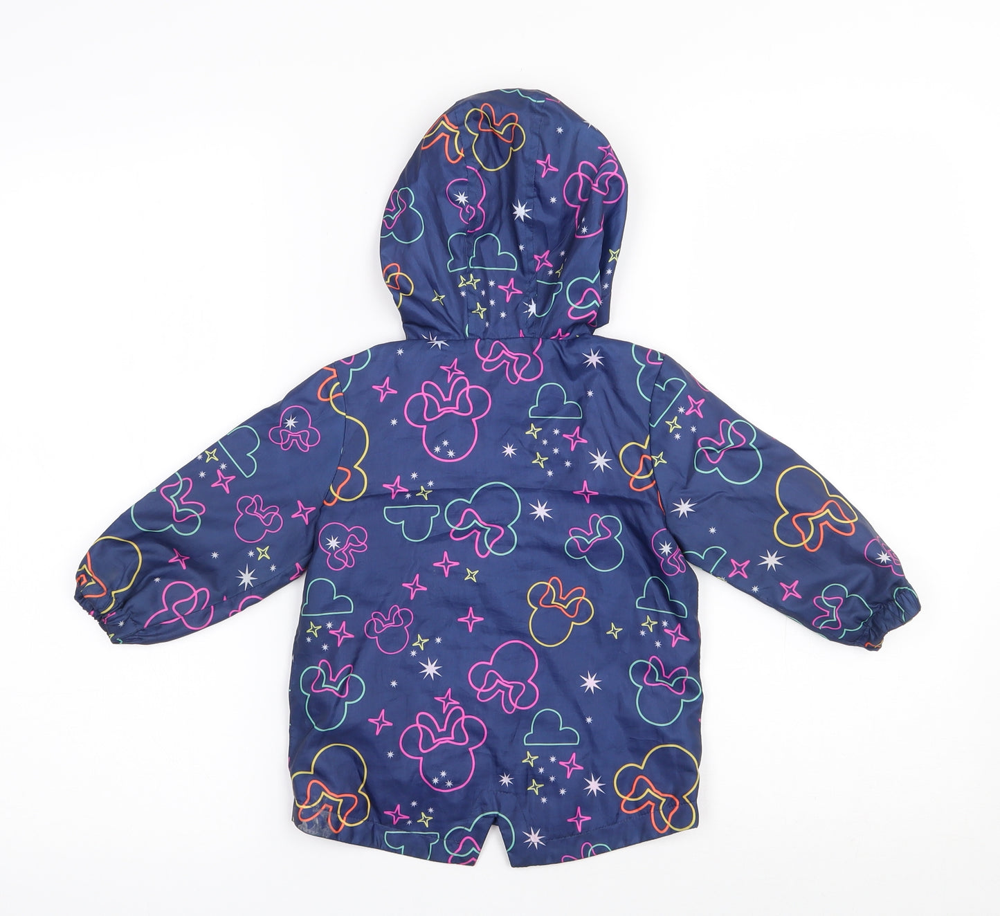 TU Girls Blue   Rain Coat Coat Size 9-12 Months   Zip - Minnie Mouse, Disney
