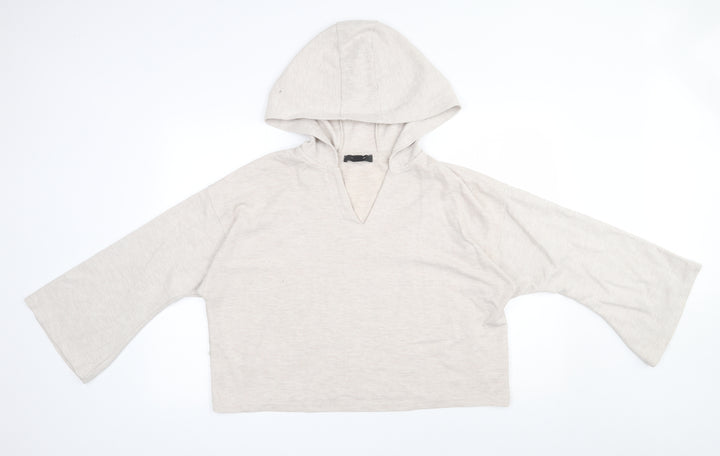 Primark Womens Beige Polyester Pullover Hoodie Size 4 Pullover