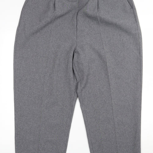 bm Collection Womens Grey  Polyester Trousers  Size 20 L23.5 in Regular