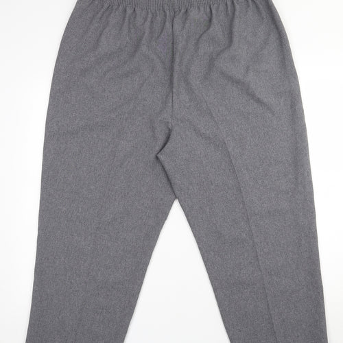 bm Collection Womens Grey  Polyester Trousers  Size 20 L23.5 in Regular