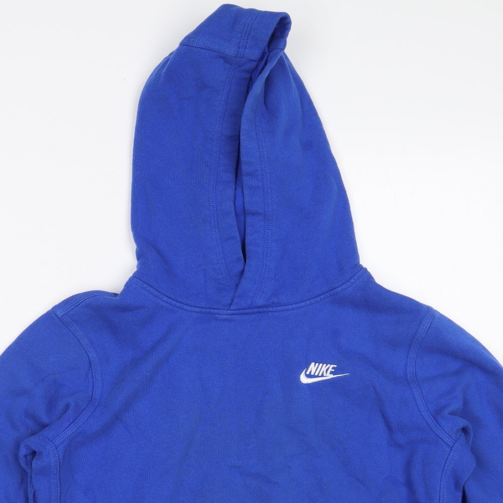 Nike Boys Blue  Cotton Pullover Hoodie Size 13-14 Years