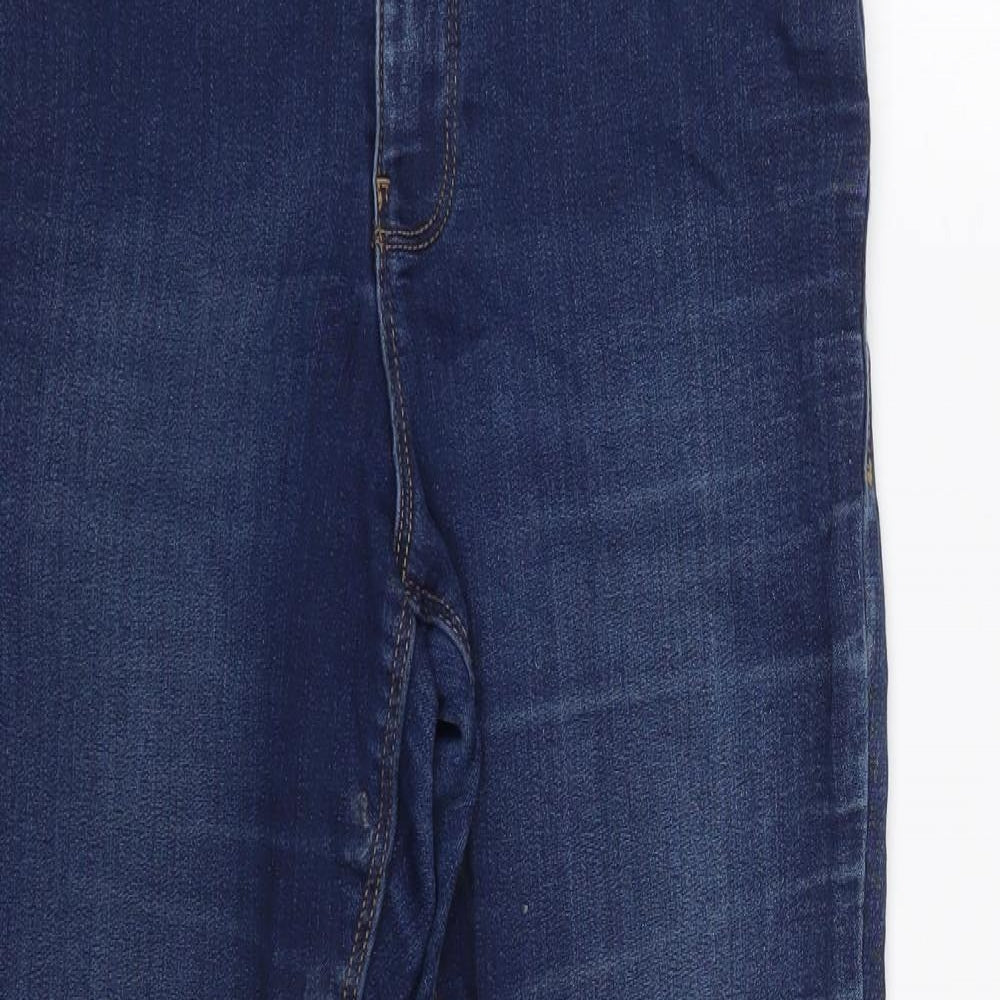 Dorothy Perkins Womens Blue  Cotton Skinny Jeans Size 10 L25 in Slim Zip