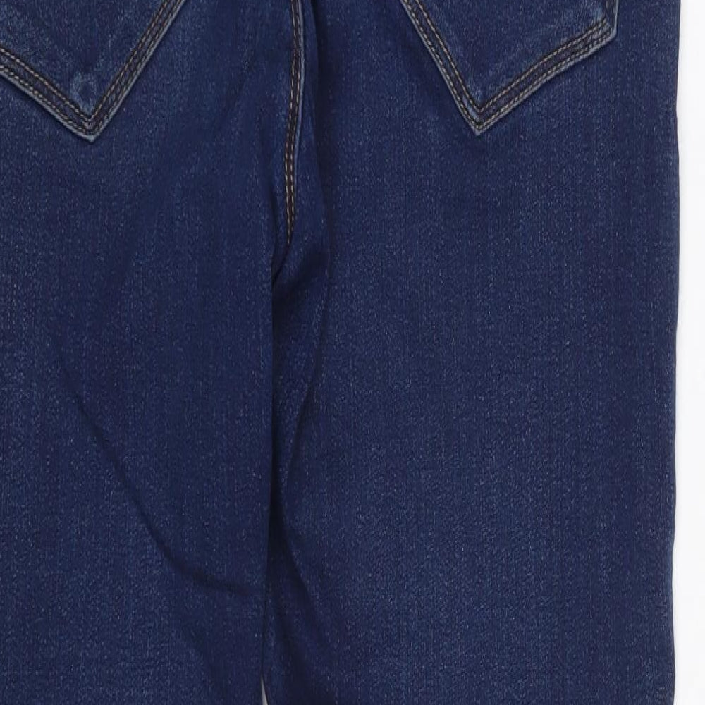 Dorothy Perkins Womens Blue  Cotton Skinny Jeans Size 10 L25 in Slim Zip