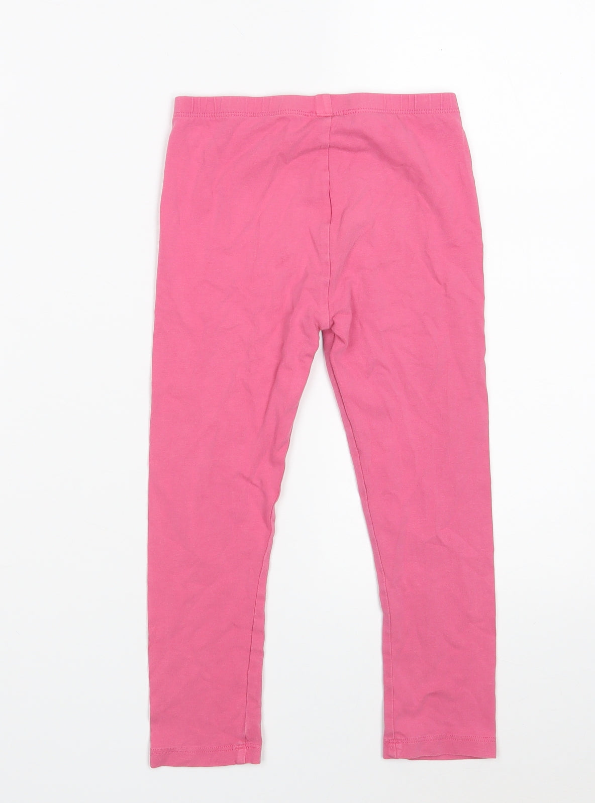 Debenhams Girls Pink  Cotton Jegging Trousers Size 5-6 Years  Slim  - Inside leg 15in