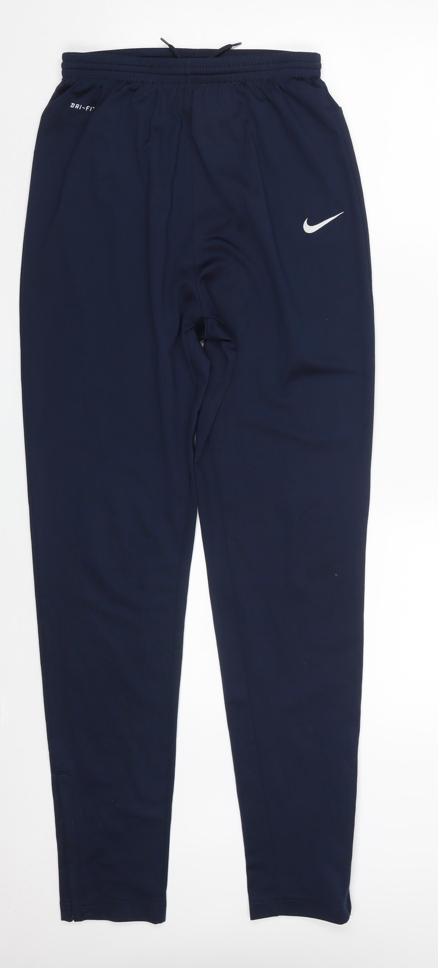 Nike Boys Blue  Polyester Jogger Trousers Size 12-13 Years L29 in Slim  - DRI-FIT