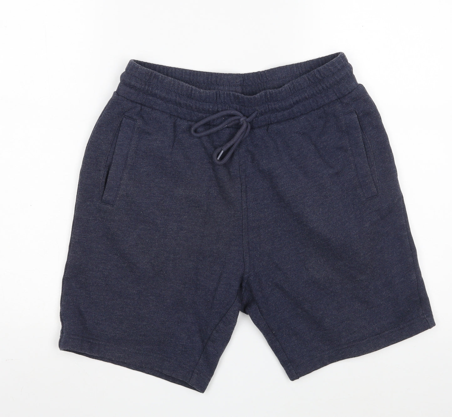 H&M Boys Blue  Cotton Sweat Shorts Size S L6 in Regular