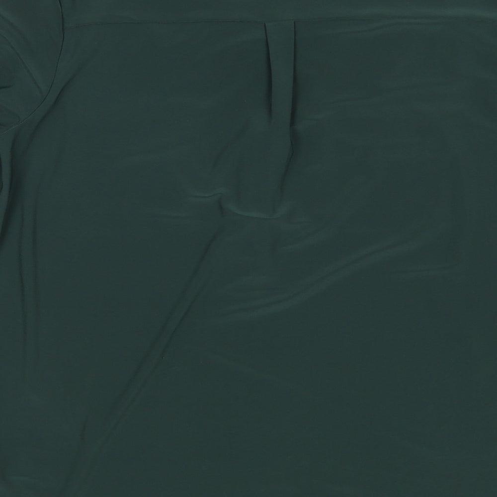 Wallis Womens Green  Polyester Basic Button-Up Size S V-Neck