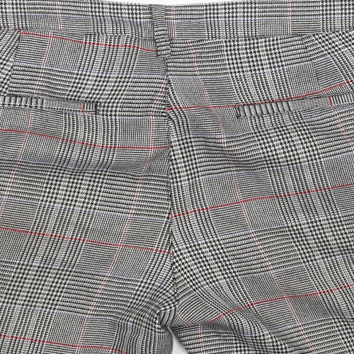 ASOS Womens Grey Houndstooth Polyester Mom Shorts Size 30 in L4 in Regular Button