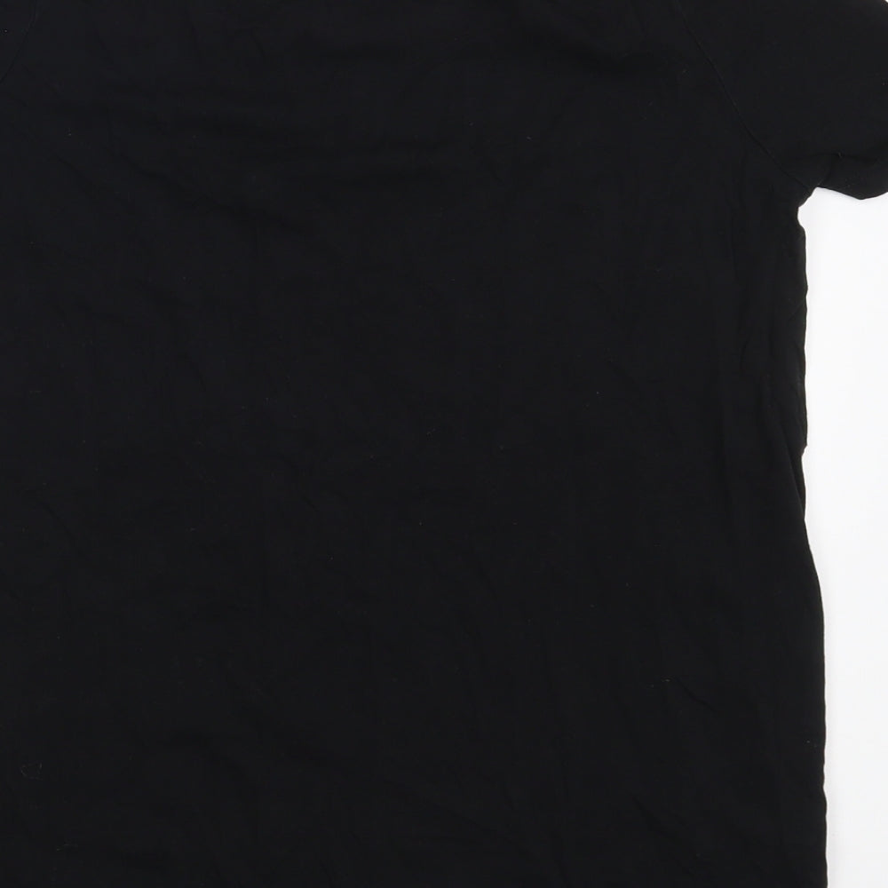 NEXT Womens Black  100% Cotton Basic T-Shirt Size 10 Round Neck