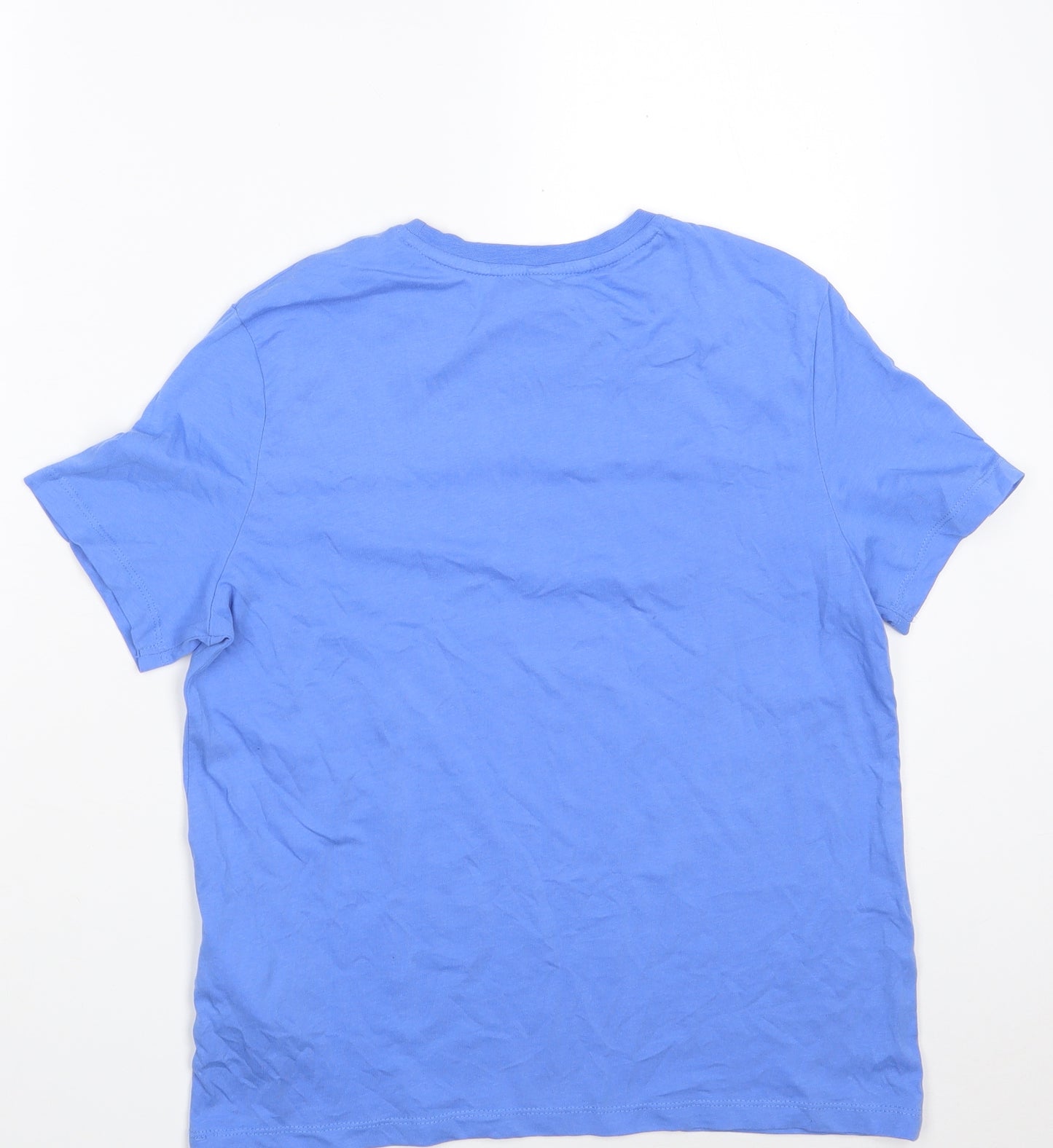 Only Womens Blue  100% Cotton Basic T-Shirt Size S Round Neck - Blue