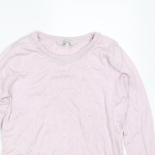 Peacocks Womens Pink Round Neck  Viscose Pullover Jumper Size 8
