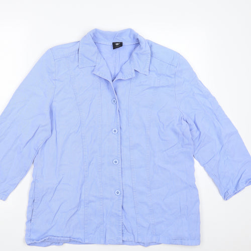 Pola Oy Womens Blue   Jacket Coat Size 14  Button