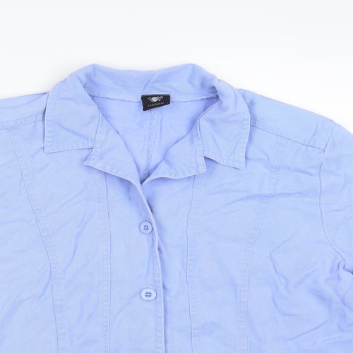 Pola Oy Womens Blue   Jacket Coat Size 14  Button