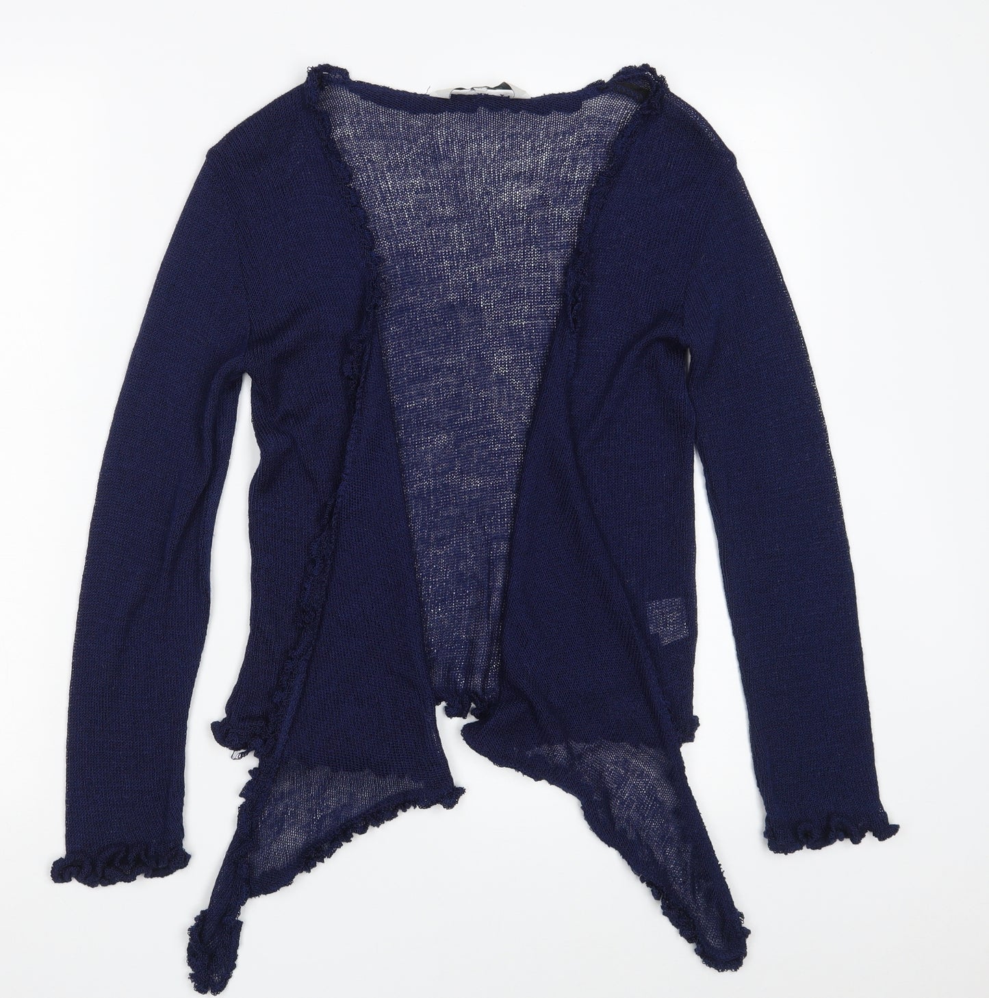 Preview Womens Blue V-Neck  Acrylic Wrap Jumper Size M