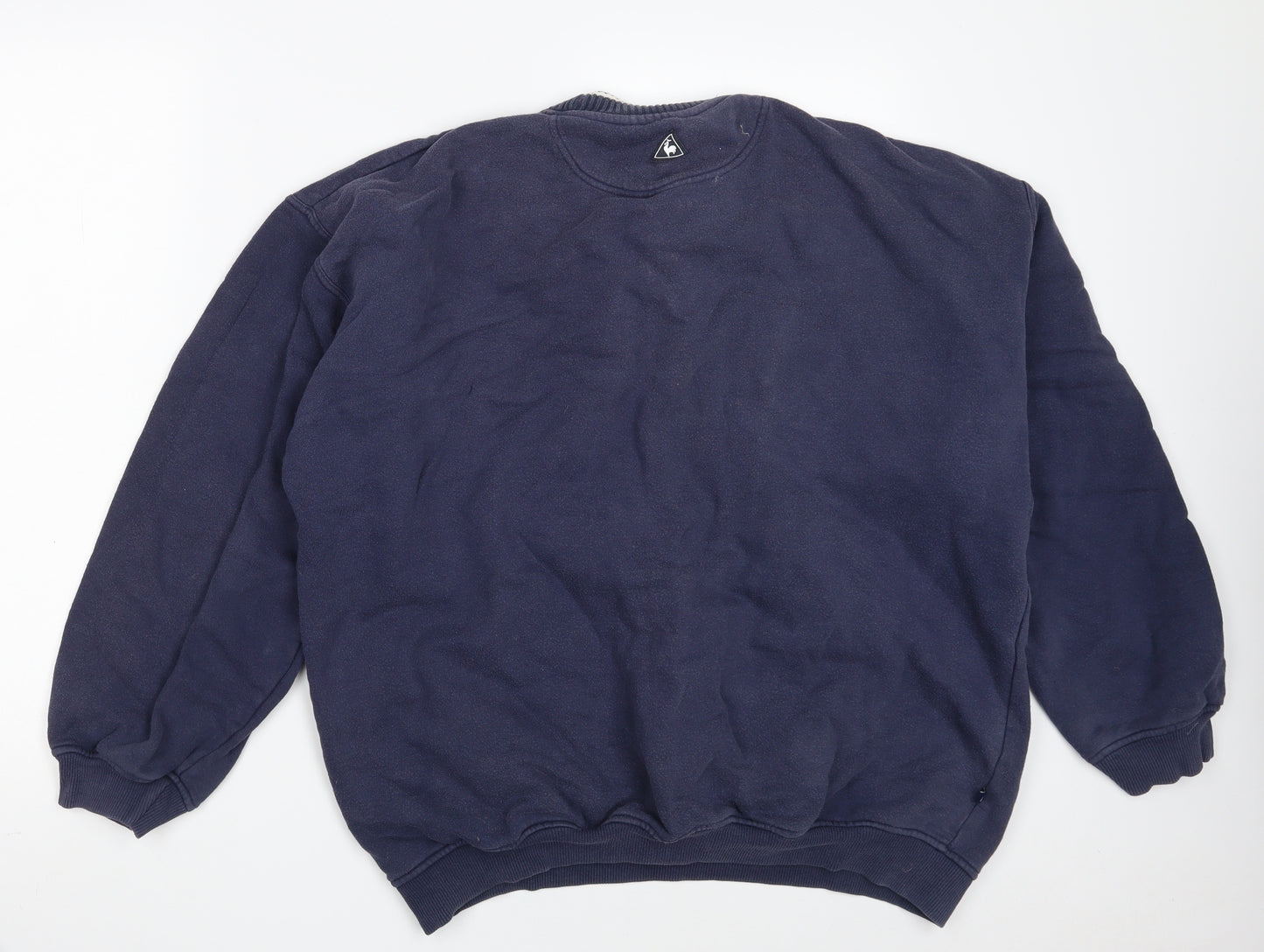 le coq sportif Mens Blue  Cotton Pullover Sweatshirt Size L