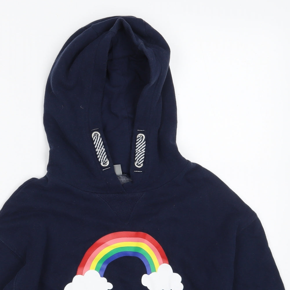 NEXT Girls Blue  Cotton Pullover Hoodie Size 9 Years