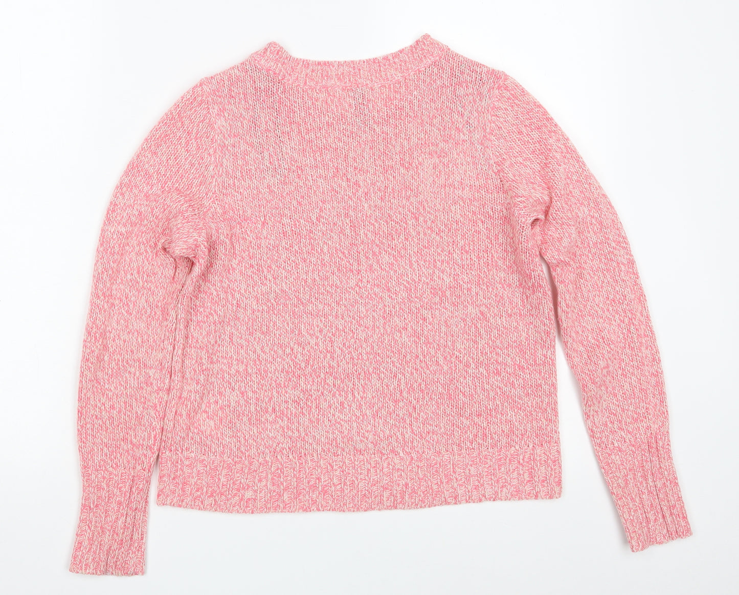 H&M Womens Pink Round Neck  Acrylic Pullover Jumper Size XS