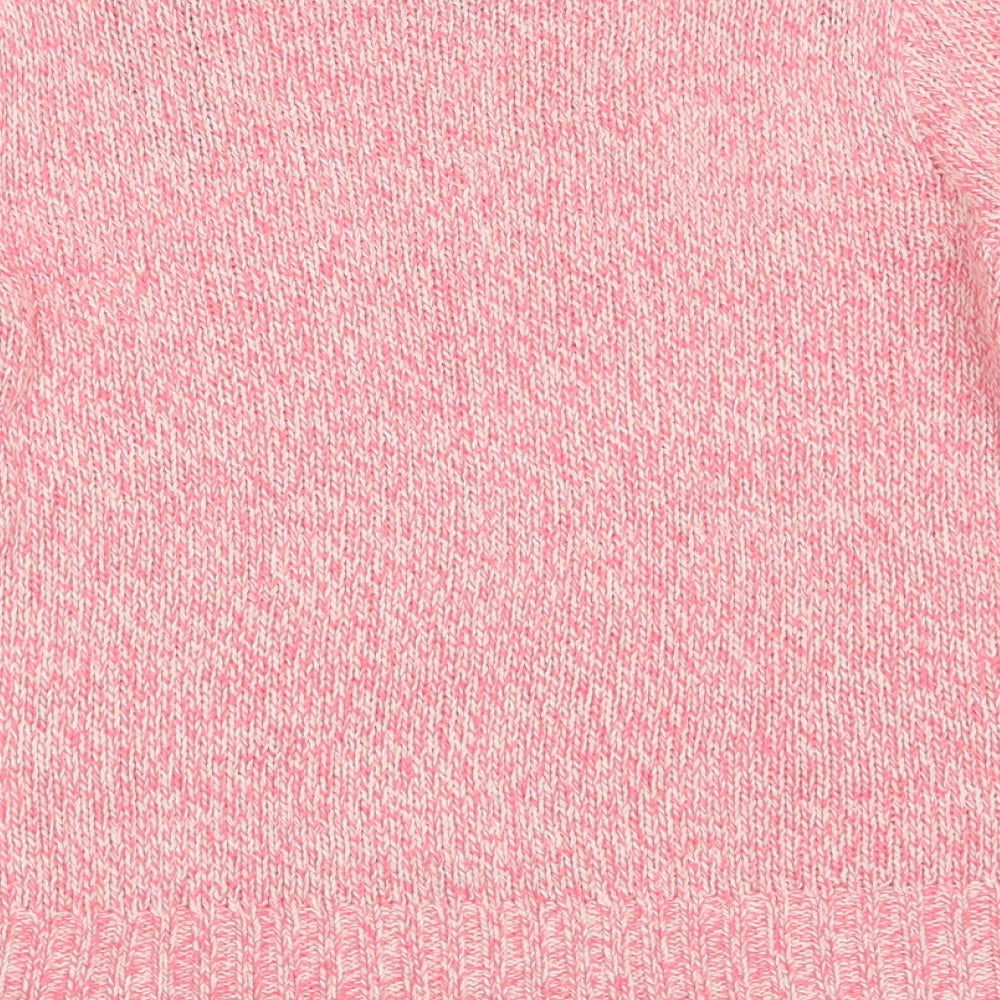 H&M Womens Pink Round Neck  Acrylic Pullover Jumper Size XS